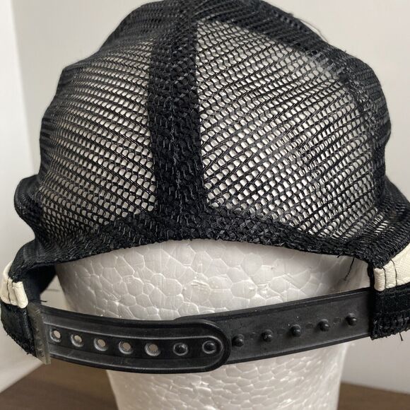 ROXY Hat Cap Trucker Foam Snapback Mesh Palm Tree Black White Beach Surf Sun - Picture 7 of 11